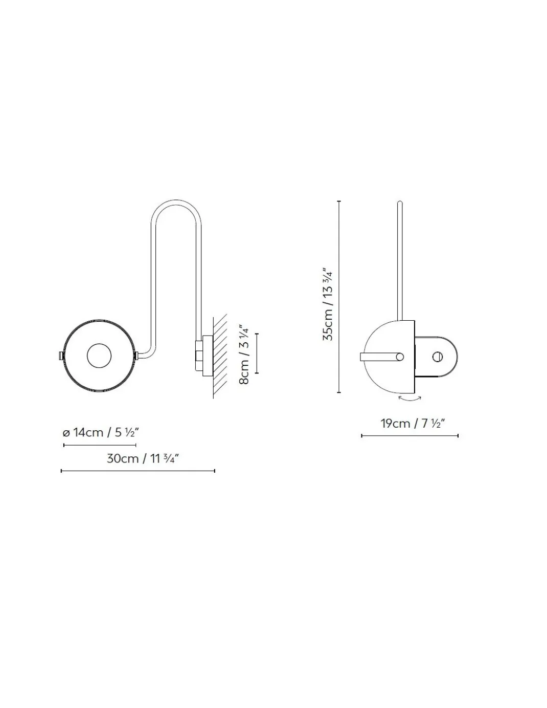 Aplique de pared Bowee Left - Blux