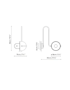 Aplique de pared Bowee Right - Blux