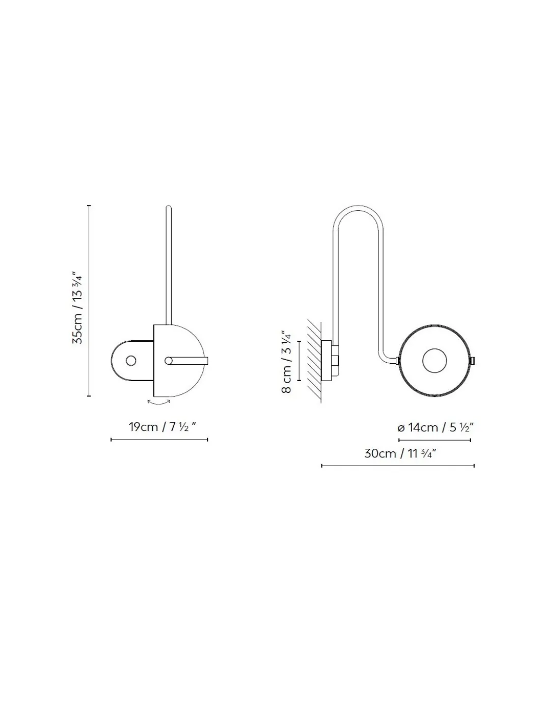 Aplique de pared Bowee Right - Blux