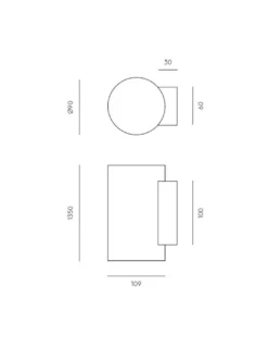 Aplique de pared Calp – Aromas – Lámpara de pared de cerámica, G9 LED 3000K