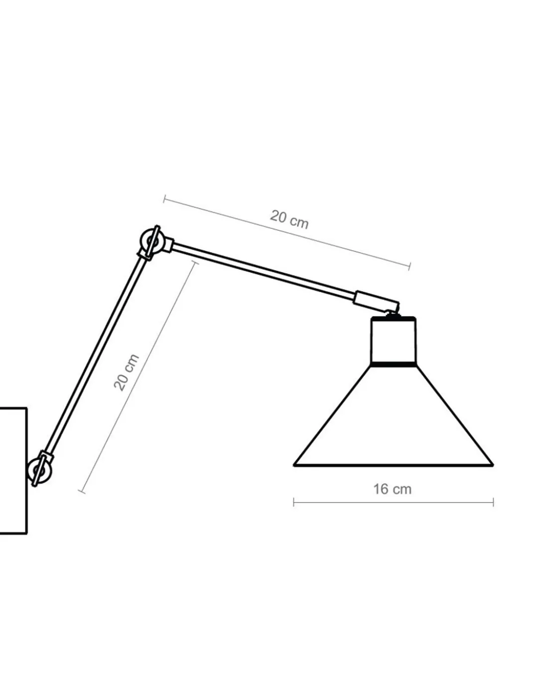 Aplique de pared Capuchina - Luxcambra - Lámpara de lectura negra con brazo articulable