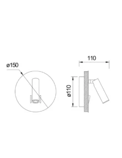 Aplique de pared Cayman – Mantra – Lámpara de lectura redonda 3000K LED