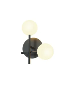 Aplique de pared Cellar – Mantra – Lámpara de pared tipo bola, 2xG4, Negro