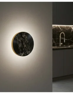 Aplique de pared Chamaleon - ACB - Lámpara de mármol decorativa, Ø15 cm
