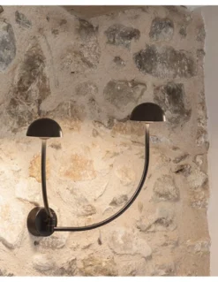 Aplique de pared Champignon - Luxcambra - Lámpara de pared decorativa, diseño moderno, color negro
