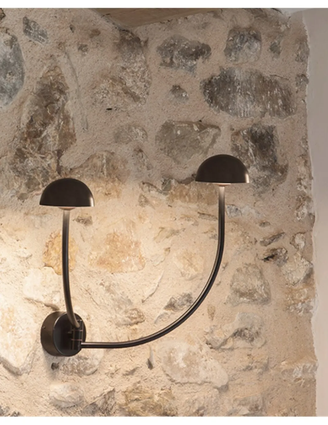 Aplique de pared Champignon - Luxcambra - Lámpara de pared decorativa, diseño moderno, color negro