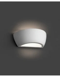 Aplique de pared Chera – Faro – Lámpara de yeso blanco, 24.5 cm