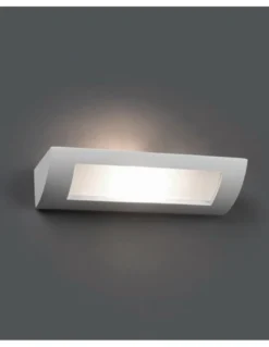 Aplique de pared Chera – Faro – Lámpara de yeso blanco, G9, 40 cm