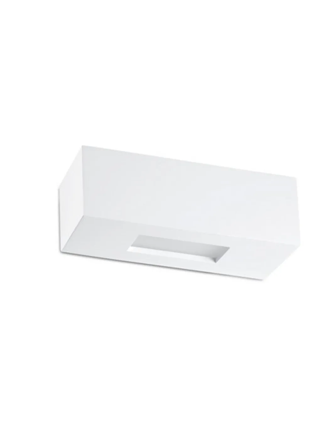 Aplique de pared Chera – Faro – Lámpara de yeso blanco, 22 cm