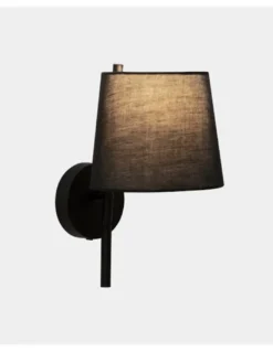 Aplique de pared Clip – LedsC4 – Lámpara de lectura negra con pantalla en 2 colores, LED 2700K+E27