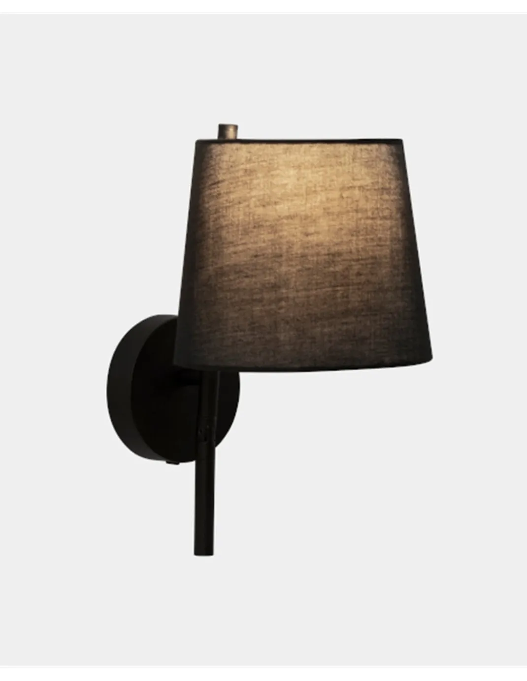 Aplique de pared Clip – LedsC4 – Lámpara de lectura negra con pantalla en 2 colores, LED 2700K+E27