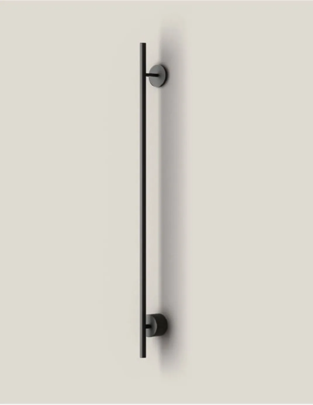 Aplique de pared Clock – Aromas – Lámpara de pared de acero negra mate, LED 3000K, 111 cm