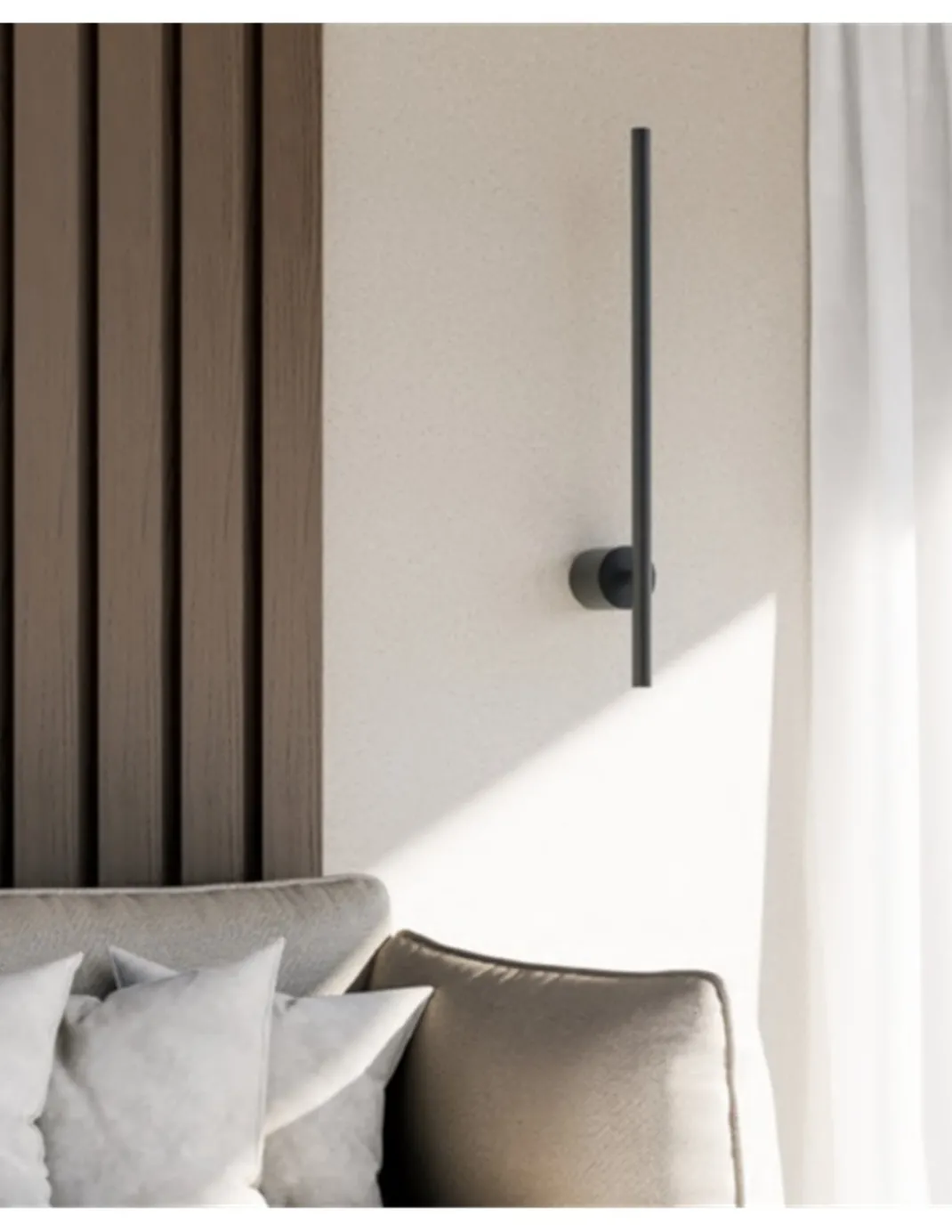 Aplique de pared Clock - Aromas - Lámpara de pared LED regulable, minimalista, negro mate
