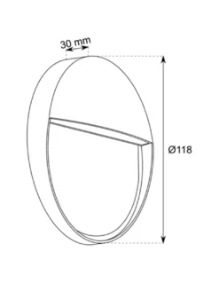Aplique de pared 906 - Conalux - Lámpara de exterior, diseño redondo