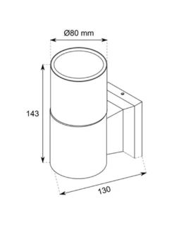 Aplique de pared 905 - Conalux - Lámpara de exterior tubular