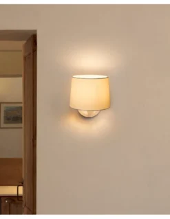 Aplique de pared Conga – Faro – Lámpara decorativa, pantalla de tela