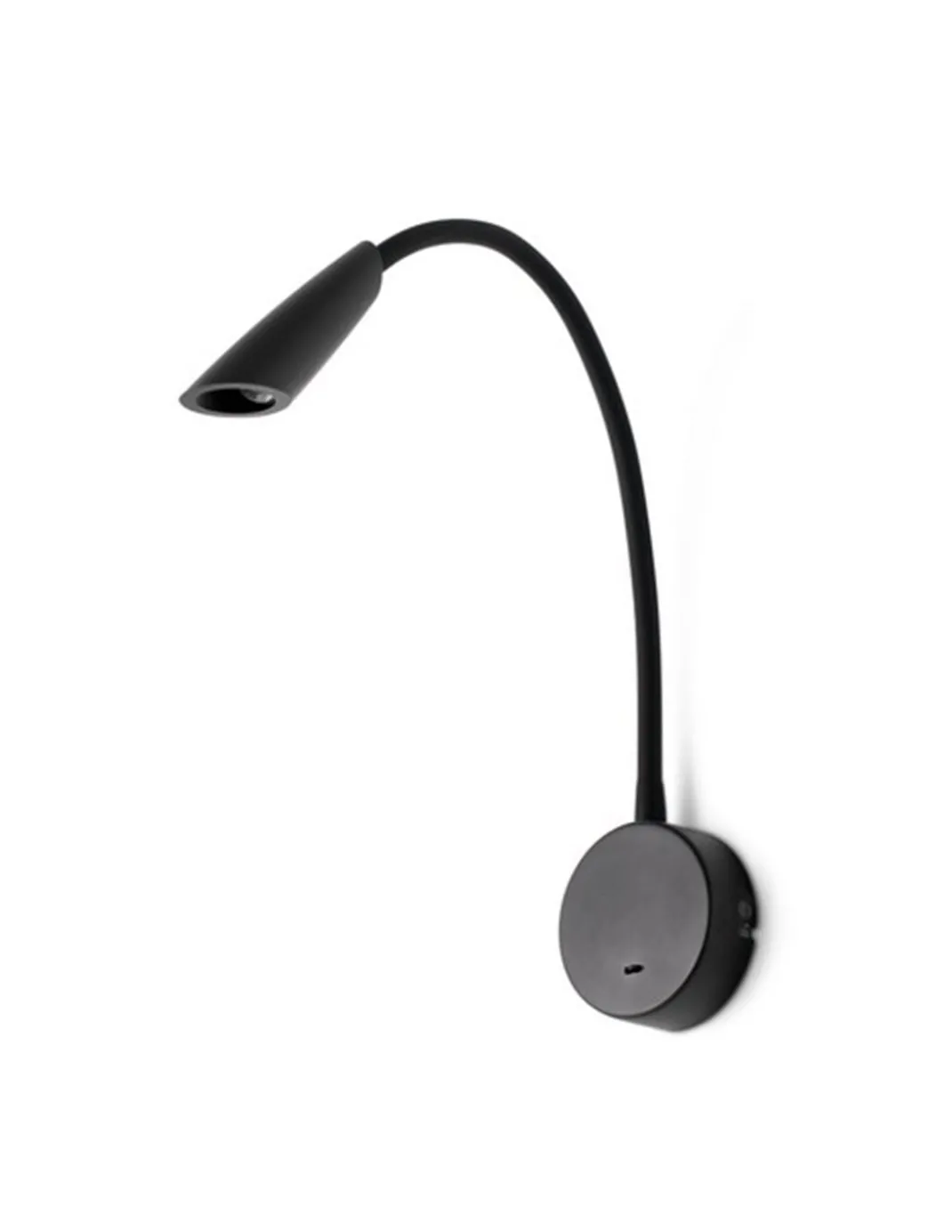 Aplique de pared con lector Boken – Faro – Blanco/Negro, LED 3000K