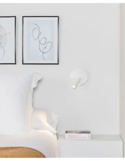 Aplique de pared con lector Duas - Faro - Lámpara orientable con USB