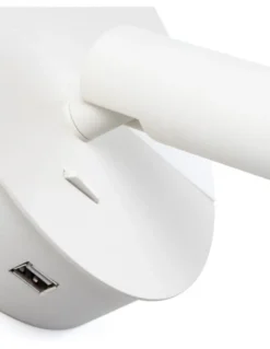 Aplique de pared con lector Duas - Faro - Lámpara orientable con USB