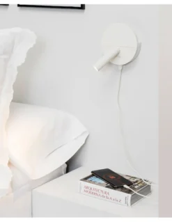 Aplique de pared con lector Duas - Faro - Lámpara orientable con USB