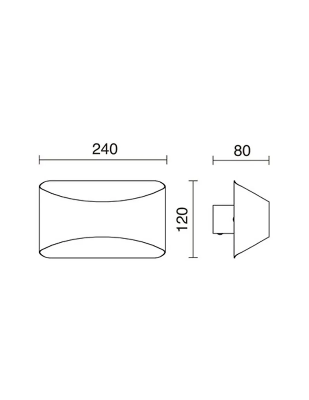 Aplique de pared Cooper – Novolux Exo – Aplique decorativo blanco y negro, LED 3000K, 24 cm