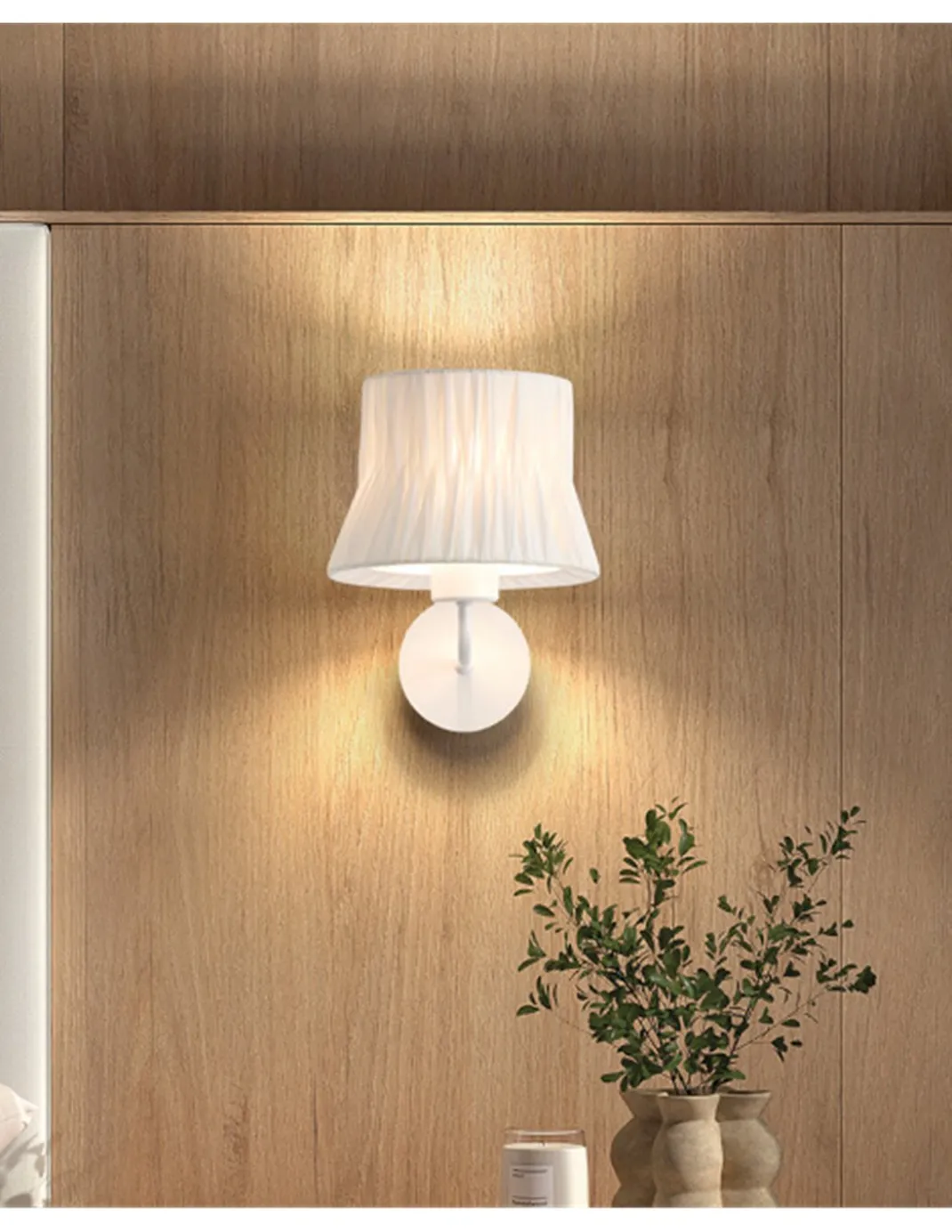 Aplique de pared Cora - Novolux Lighting - Pantalla encintada en blanco o negro