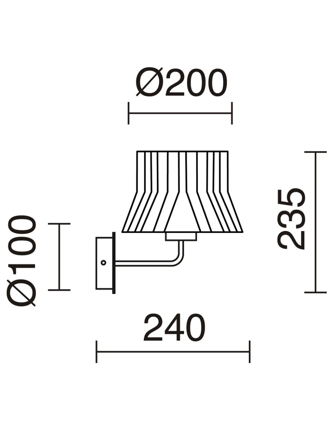 Aplique de pared Cora - Novolux Lighting - Pantalla encintada en blanco o negro