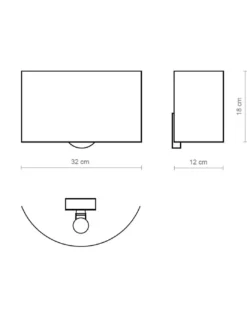 Aplique de pared Corba – Luxcambra – Pantalla encintada algodón