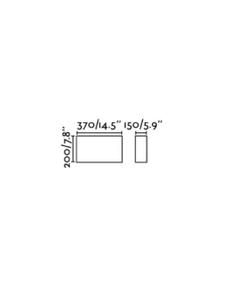 Aplique de pared Cotton – Faro – Lámpara horizontal, Blanco+Negro, 37 cm