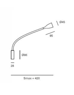 Aplique de pared Crobat – FORLIGHT – Lámpara de lectura en 2 colores, LED 3000K 450 lm, Brazo orientable