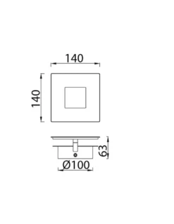 Aplique de pared Dalia – Mantra – Lámpara cuadrada orientable, LED 3000K, 14/18/22/40 cm