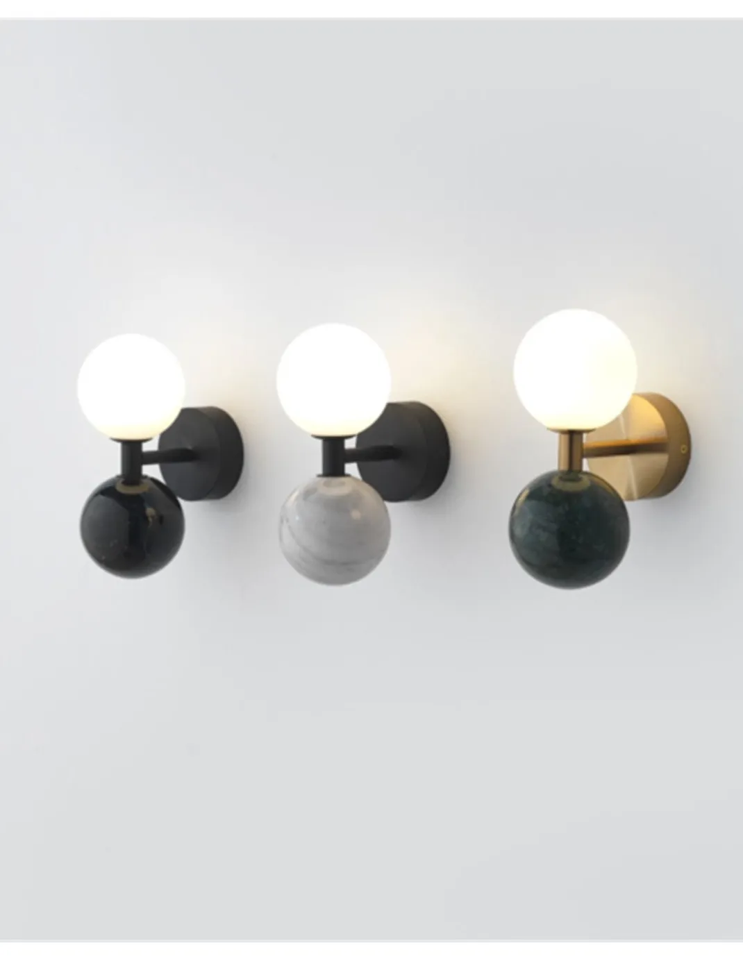 Aplique de pared Dalt – Aromas – Lámpara de pared de mármol, 10 cm, LED 3000K