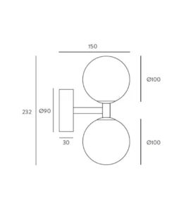 Aplique de pared Dalt – Aromas – Lámpara de pared de mármol, 10 cm, LED 3000K