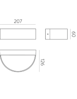 Aplique de pared de exterior Aysel - ACB - Lámpara LED de pared con doble luz indirecta IP65