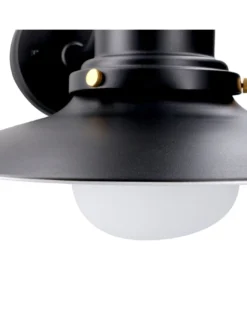 Aplique de pared de exterior Avenue – FORLIGHT – Lámpara vintage negra, IP44 E27