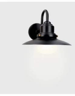 Aplique de pared de exterior Avenue – FORLIGHT – Lámpara vintage negra, IP44 E27