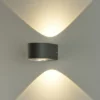Aplique de pared de exterior Ania – ACB – Lámpara de pared antracita, 2 luces, LED 3000K
