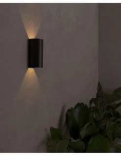 Aplique de pared de exterior Bruc – Faro – Gris oscuro, Doble luz, LED 3000K