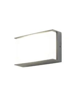 Aplique de pared de exterior Block – FORLIGHT – Lámpara de aluminio acabado antracita, 4000K 9,7W LED IP65
