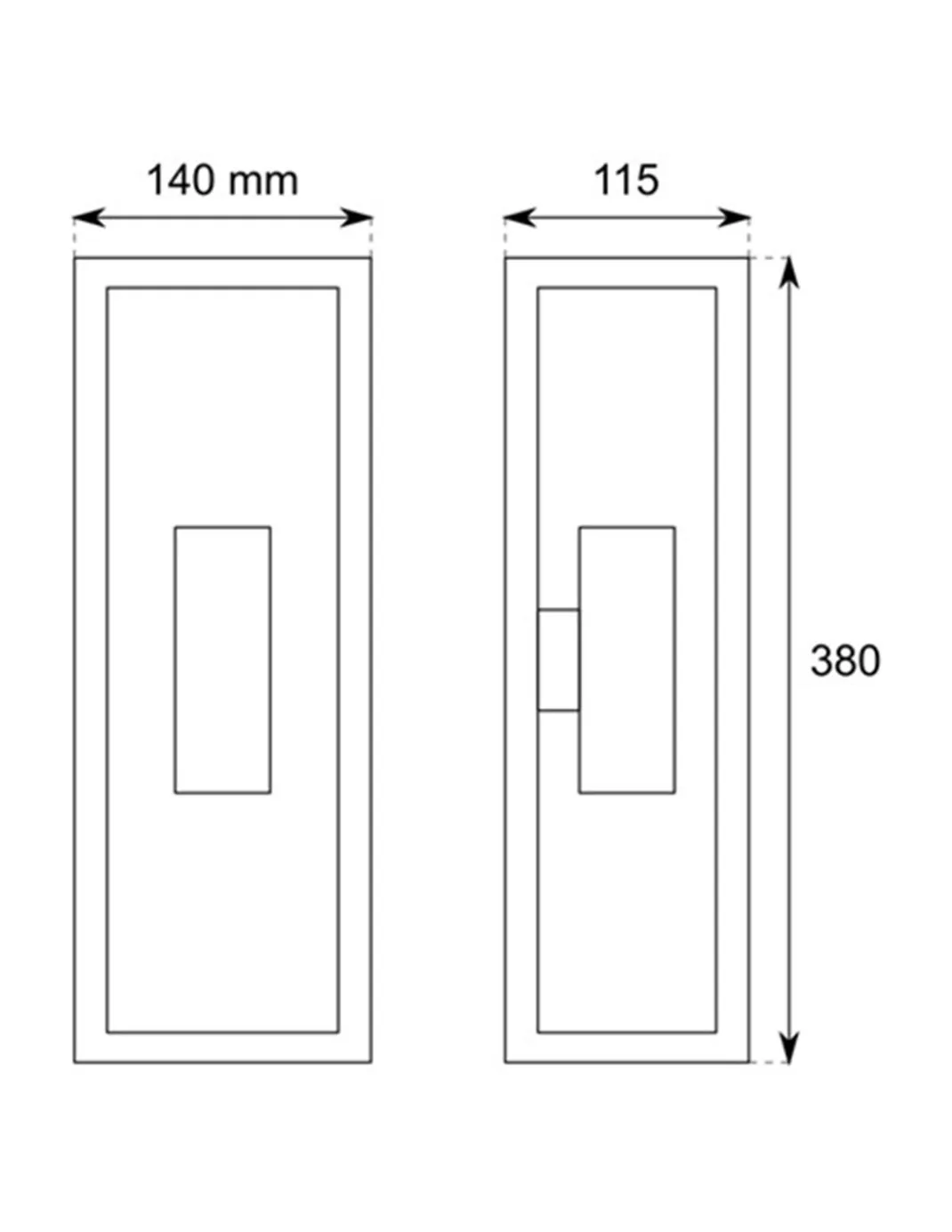 Aplique de pared de exterior Candela - Conalux - Farol de pared con 2 luces