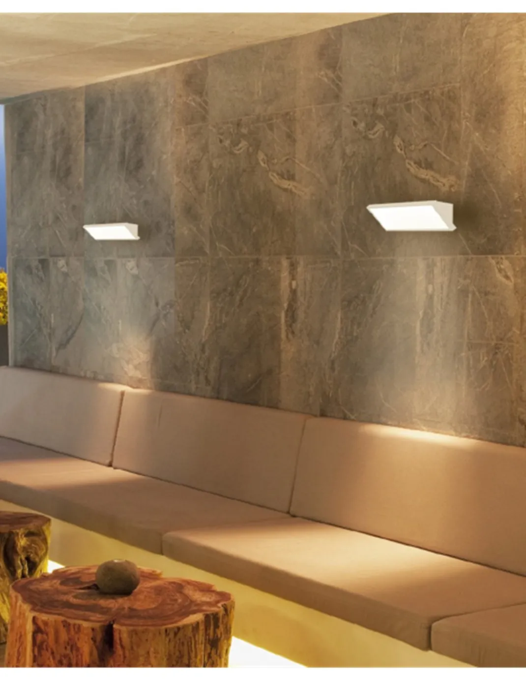 Aplique de pared de exterior Creek - Mantra - Lámpara rectangular para iluminación de fachada