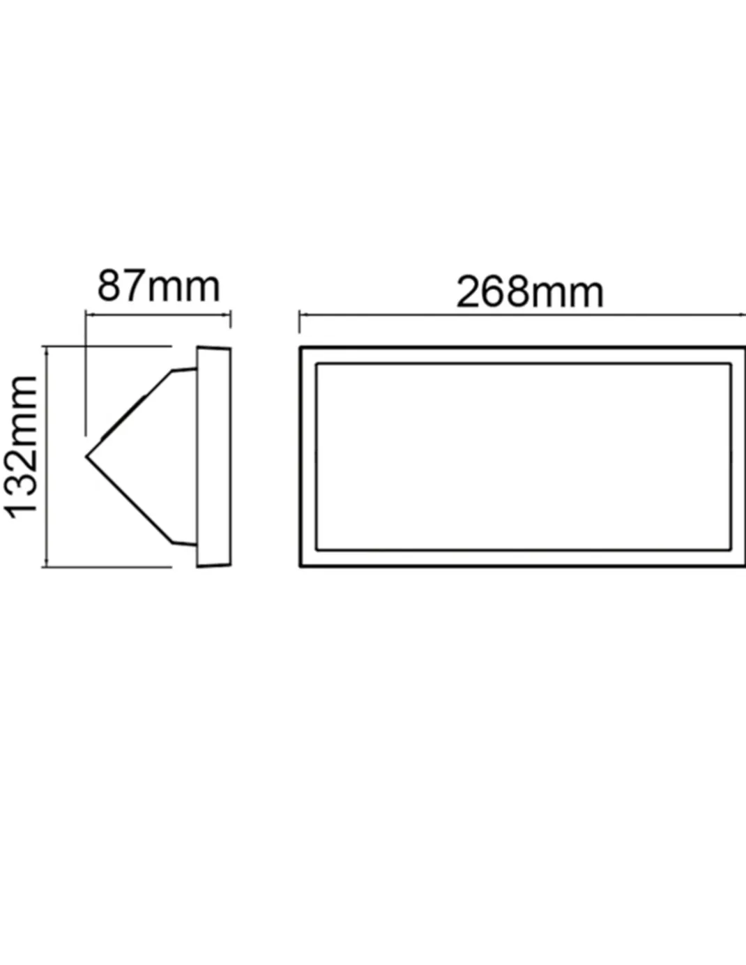 Aplique de pared de exterior Creek - Mantra - Lámpara rectangular para iluminación de fachada
