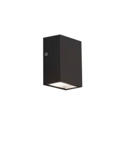 Aplique de pared de exterior Canon – Faro – Aluminio, LED 3000K, 8.5 cm