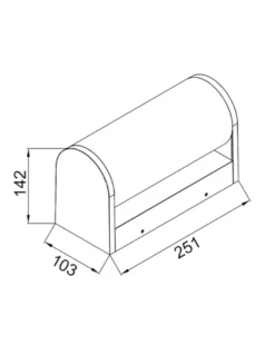 Aplique de pared de exterior Gant - Mantra - Lámpara rectangular para iluminación de fachada