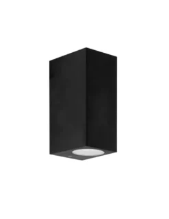 Aplique de pared de exterior Kubo - FORLIGHT - Lámpara cúbica en negro