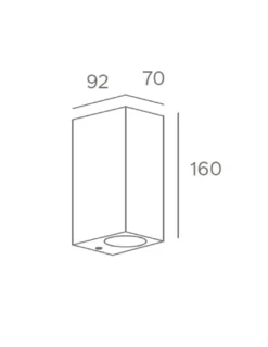 Aplique de pared de exterior Kubo - FORLIGHT - Lámpara cúbica en negro