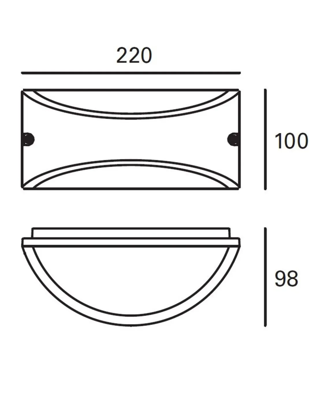 Aplique de pared de exterior Kapa – FORLIGHT – Lámpara de aluminio, LED 3000K/4000K 945 lm, Medidas: 22 cm