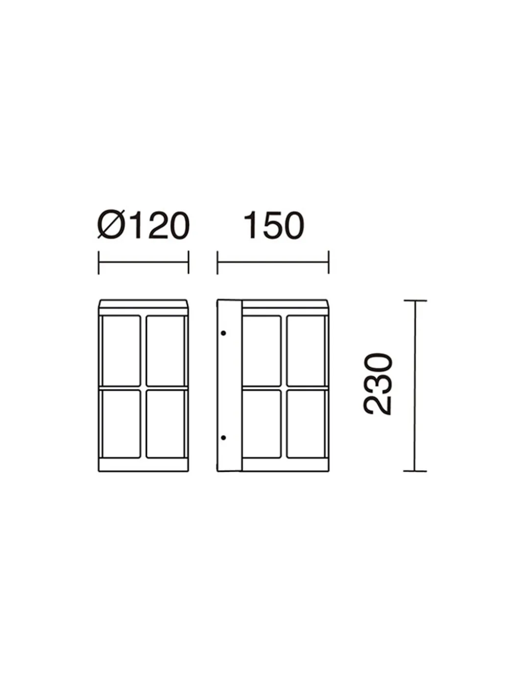 Aplique de pared de exterior Lug - Novolux Lighting - Lámpara industrial, IP54