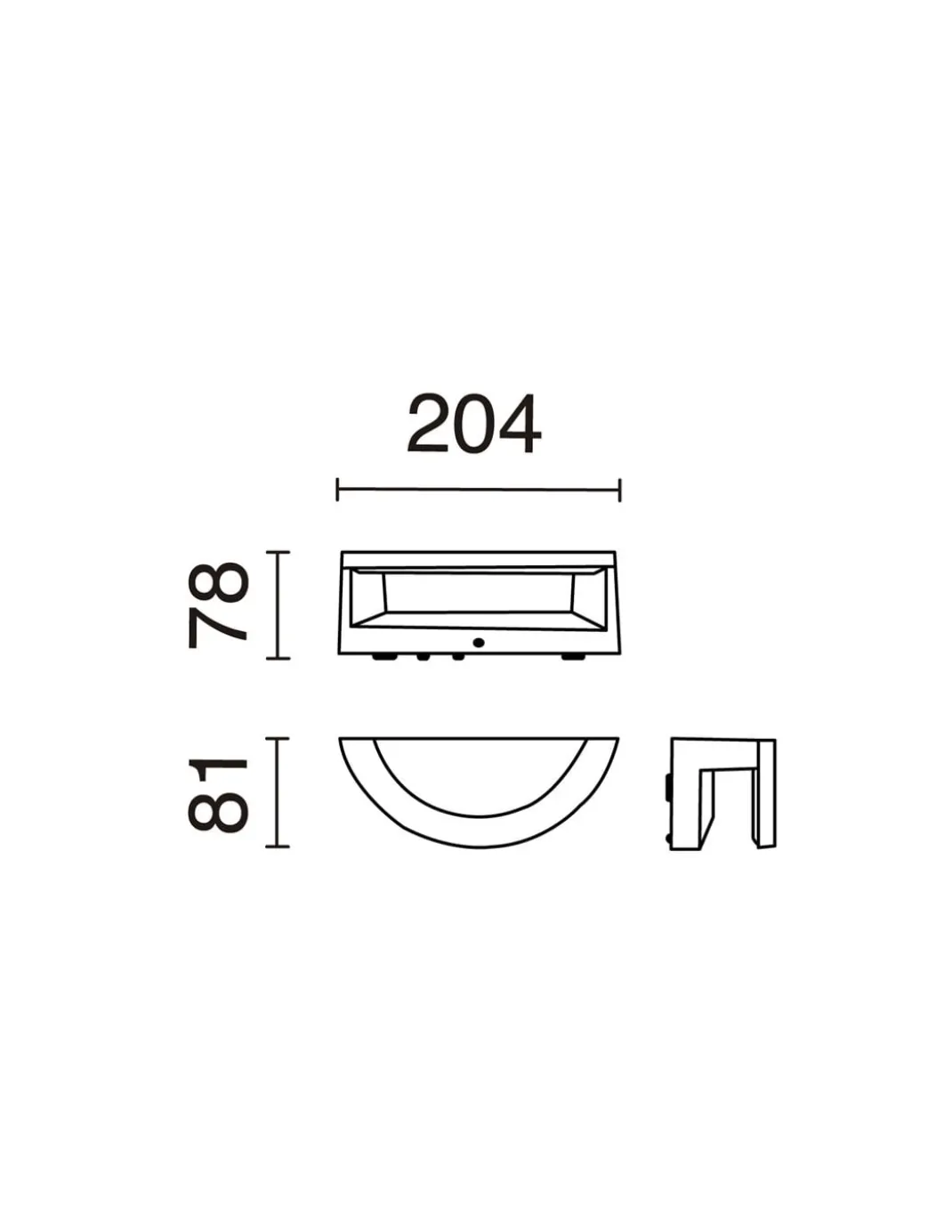 Aplique de pared de exterior Loop - Novolux Lighting - Diseño moderno en negro