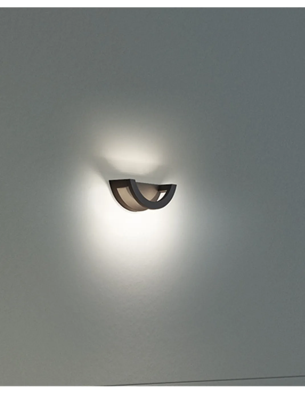 Aplique de pared de exterior Loop - Novolux Lighting - Diseño moderno en negro